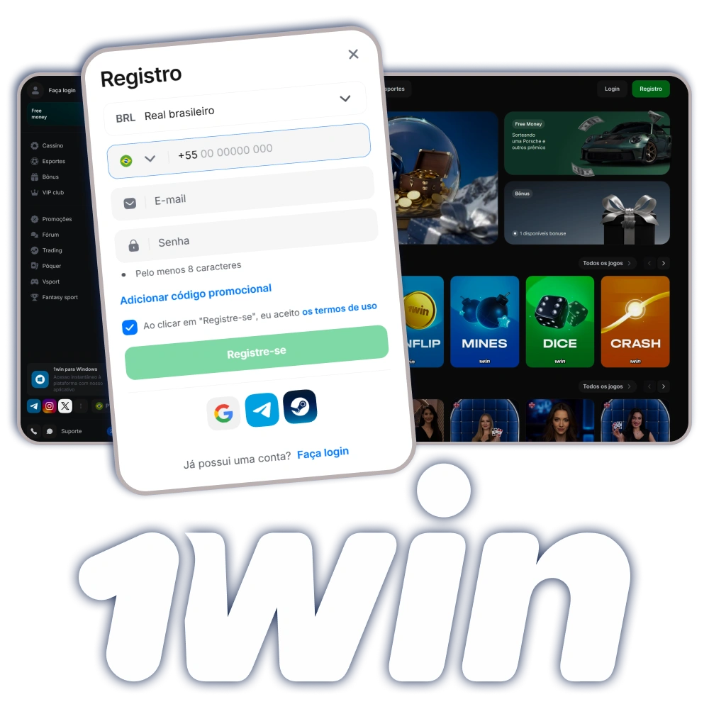 Crie uma conta no 1win e comece a apostar em seus esportes favoritos.